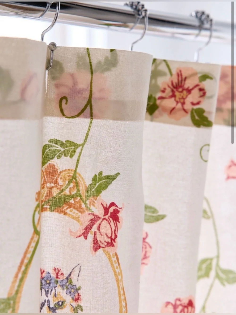 Urban Outfitters Finely Floral Frame Shower Curtain